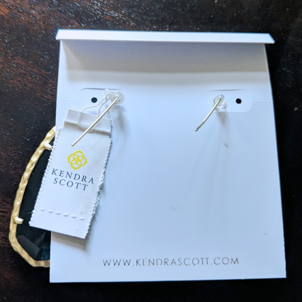SOLD NWT Kendra Scott Blue and Gold Ella Earrings - Picture 2 of 3